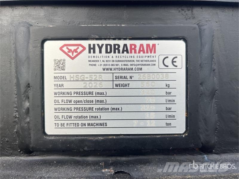 Hydraram HSG-52R Q/C Rotating Demolition Grapple (Unused) Grabeži