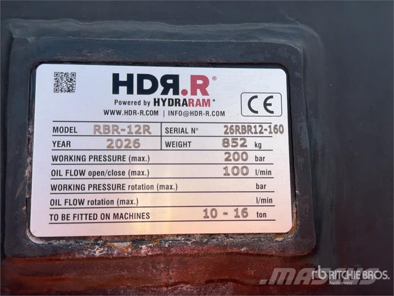 Hydraram RBR-12R 1000 mm Excavator Screening Bucket (Unused 篩分機