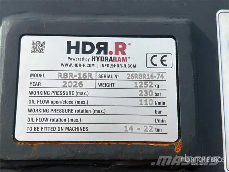 Hydraram RBR-16R 1200 mm Excavator Screening Bucket (Unused 篩分機