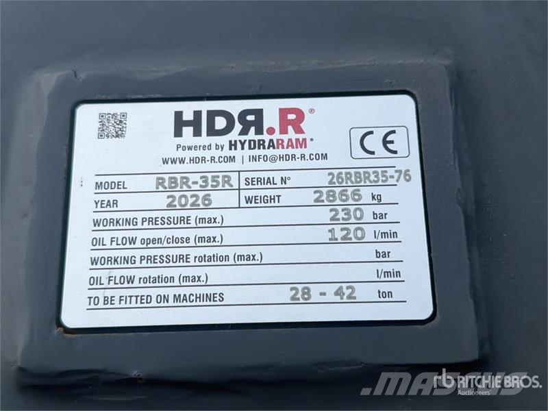 Hydraram RBR-35R 1600 mm Excavator Screening Bucket (Unused 篩分機