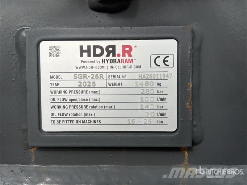 Hydraram SGR-26R Rotating Demolition Grapple (Unused) Klešťové drapáky