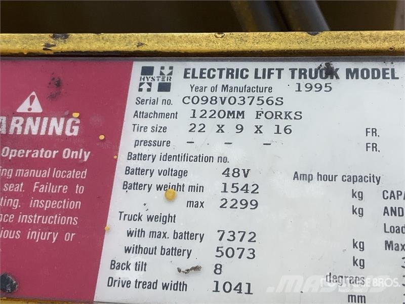 Hyster E400XL Electric Forklift Electric forklifts