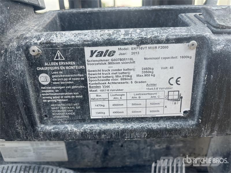 Hyster-Yale ERP16VT MWB F2080 Forklift (Inoperable Autokrāvēji - citi