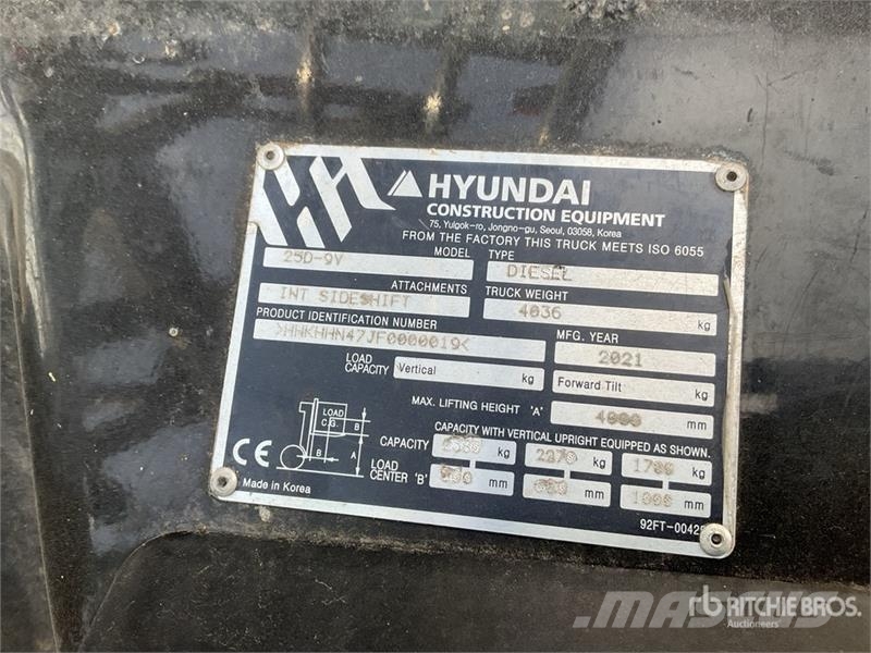 Hyundai 2380 kg Forklift Forklift trucks - others