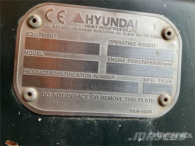 Hyundai Robex 145LCR-9A Tracked Excavator Excavadoras de cadenas