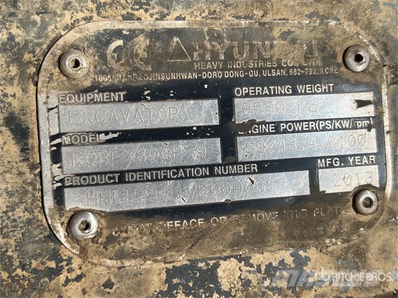Hyundai Robex 80CR-9 Pelle Sur Chenilles Tracked Excavator Vikšriniai ekskavatoriai