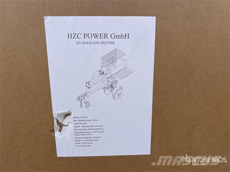 HZC-Power HS30245 Log Splitter (Unused) Wood splitters and cutters