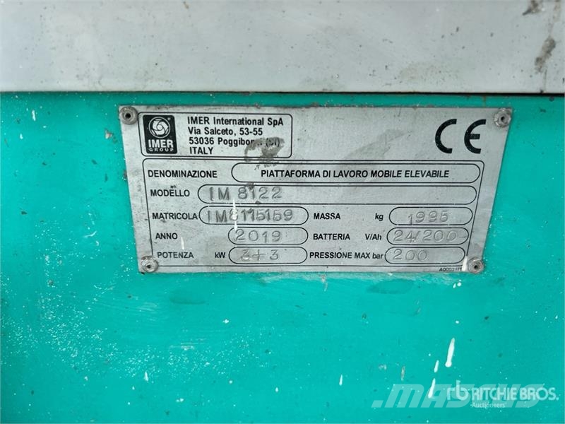 Imer IM8122 Electric Scissor Lift Ollós emelők