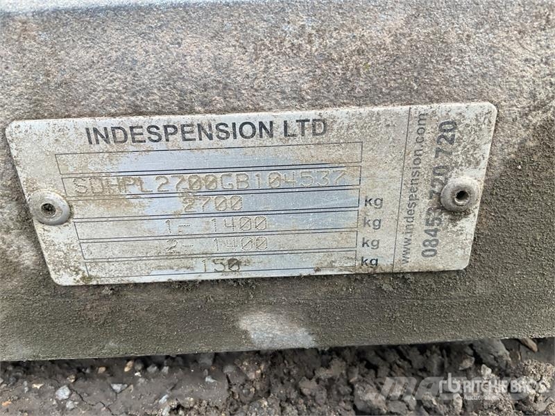 Indespension 2.5 m T/A Equipment Trailer Remorci transport vehicule