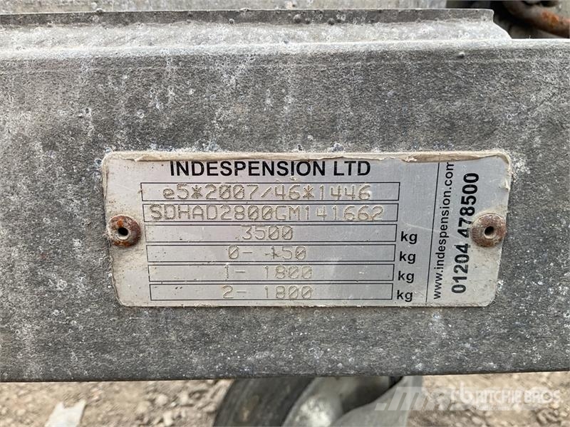 Indespension Equipment Trailer 3 m T/A Equipment Trailer Autotransportanhänger