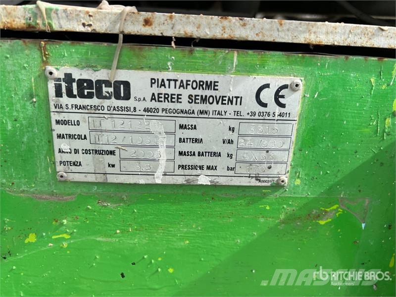 Iteco IT12122 Scissor Lift (Inoperable) Ollós emelők