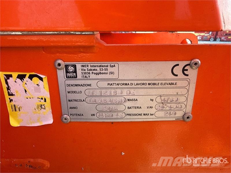 Iteco IT12180DE Diesel Scissor Lift Käärtõstukid