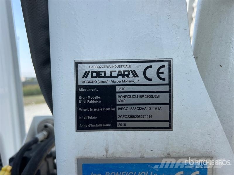 Iveco Bonfiglioli 710 kg on Iveco Daily 35-120 Dump Truc Truck mounted cranes