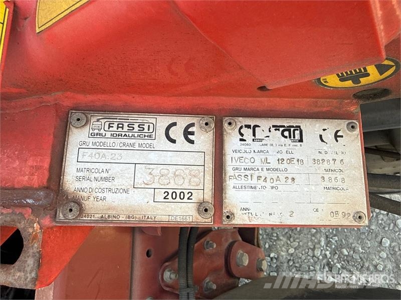 Iveco F40A.23 995 kg on Iveco ML120E18 4x2 Flatbed Truck Nosturiautot