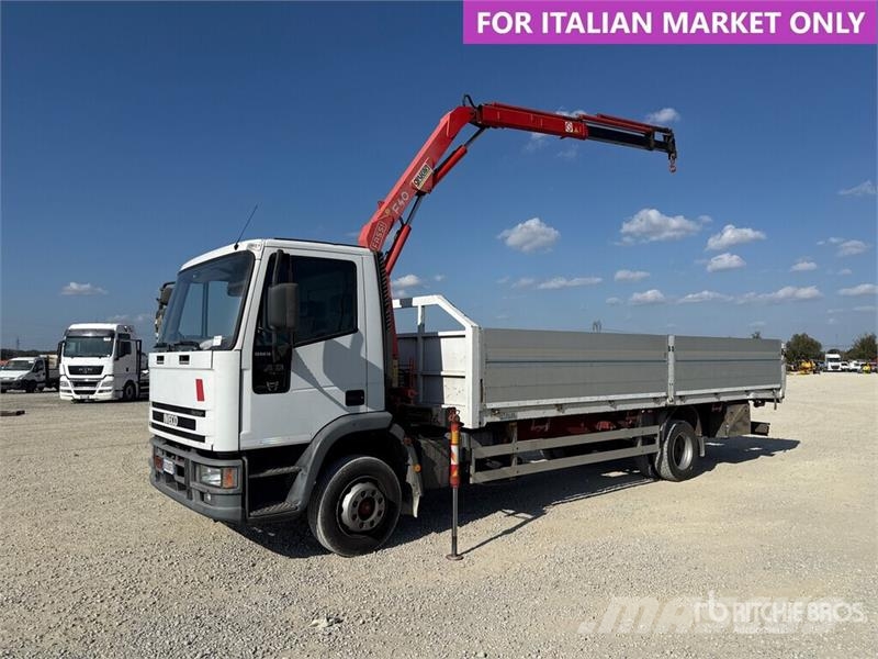 Iveco F40A.23 995 kg on Iveco ML120E18 4x2 Flatbed Truck Camioane cu macara