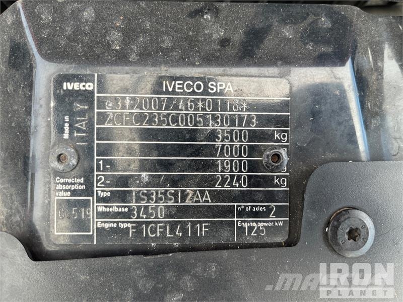 Iveco KIPPER3,5T 4x2 Flatbed Dump Truck (Inoperable) Tippbil