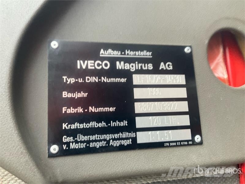 Iveco Magirus 120-19 AW Fire Truck Ugunsdzēšamā tehnika