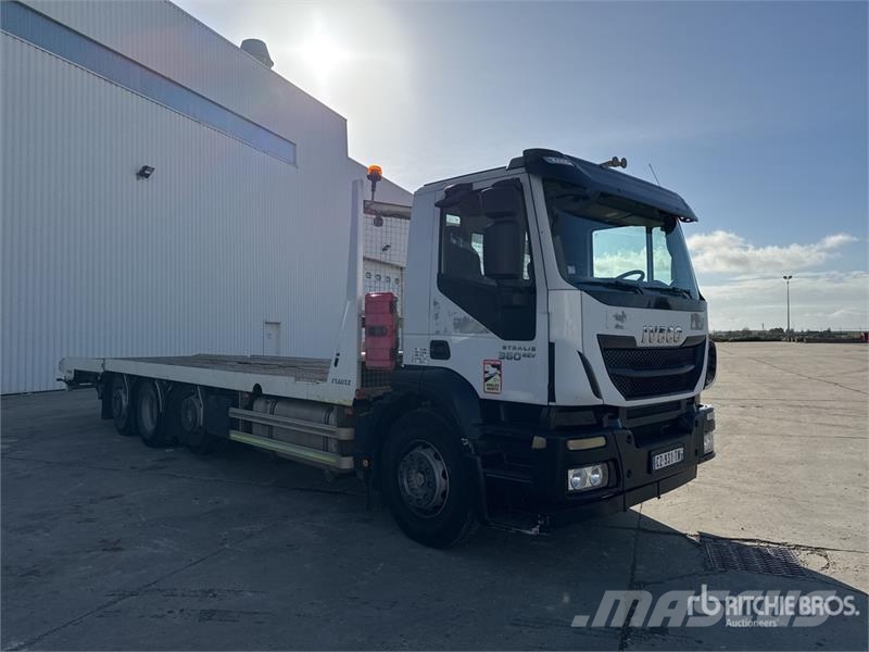 Iveco Stralis 360 EEV 8x2 Camion Plateau Flatbed Truck Platformos/ Pakrovimas iš šono
