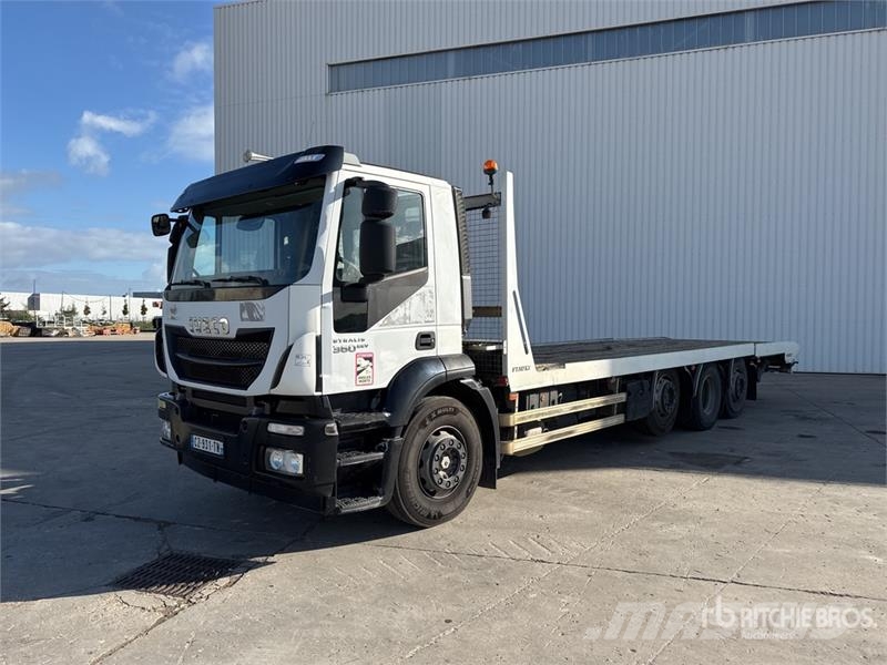Iveco Stralis 360 EEV 8x2 Camion Plateau Flatbed Truck Platformos/ Pakrovimas iš šono