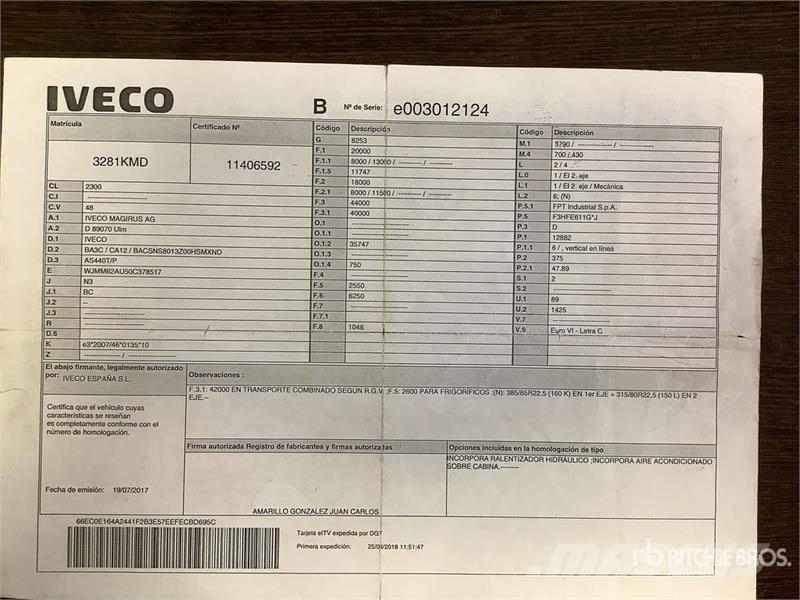 Iveco Stralis 510 4x2 S/A Sleeper Truck Tractor 트랙터 유닛