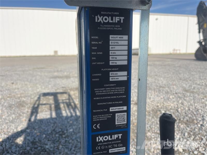 Ixolift 400S Manual Push-Around Work Platform Other components