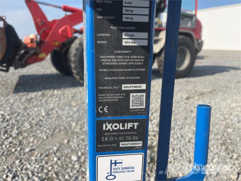 Ixolift 400S Manual Push-Around Work Platform Other components