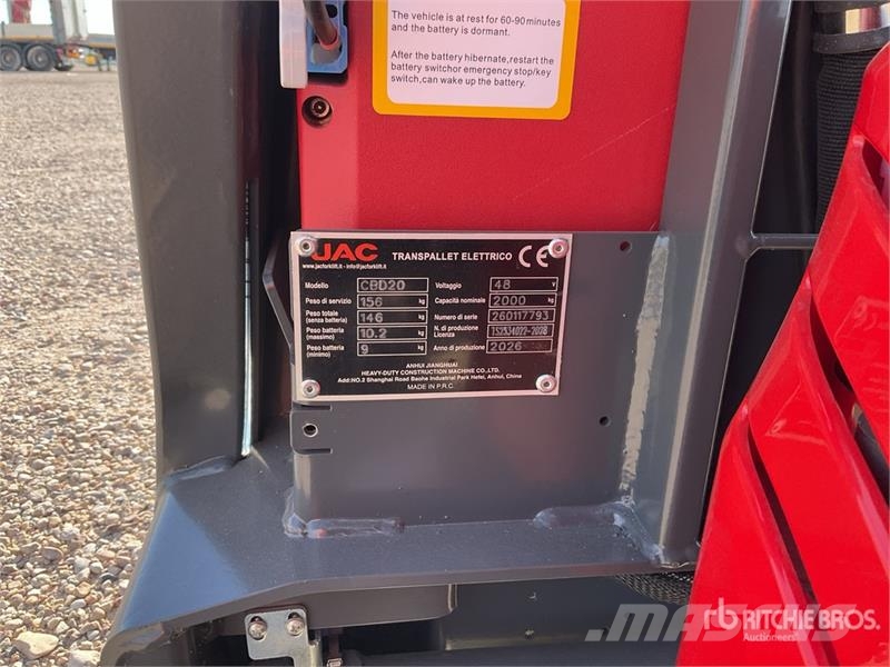 JAC CBD20 Pallet Jack Kézi raklapemelő