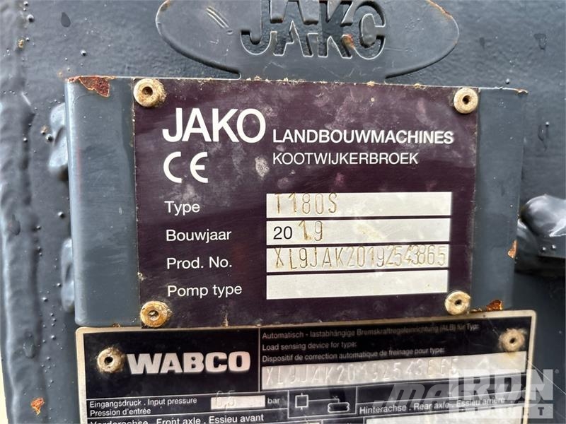 Jako T180S T/A End Dump Trailer Kipper