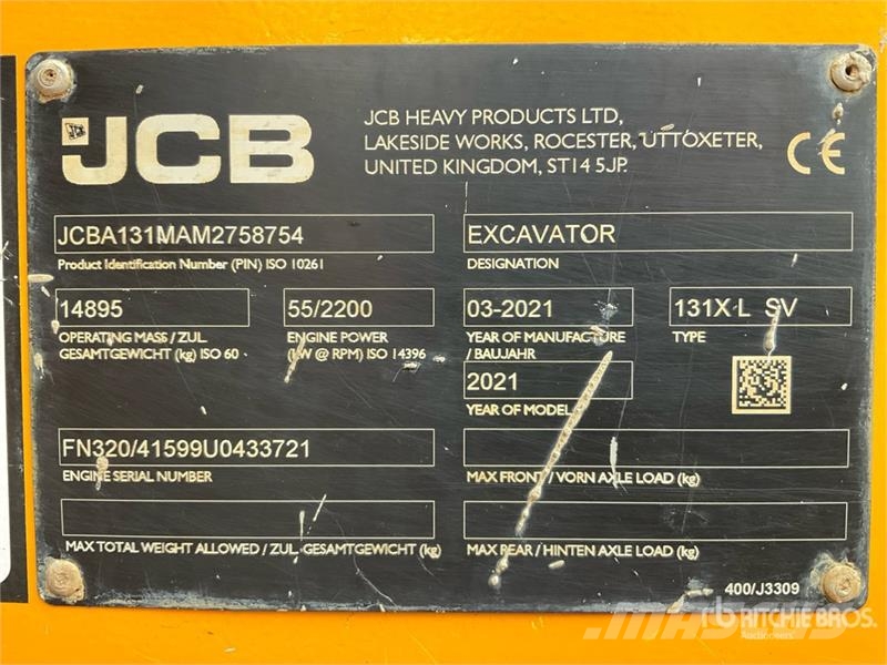 JCB 131X LC Tracked Excavator Crawler excavators