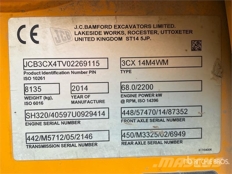JCB 14M4WM Sitemaster Backhoe Loader Rovokopači
