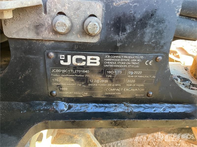 JCB 16c-1 Mini Excavator Mini excavators < 7t (Mini diggers)