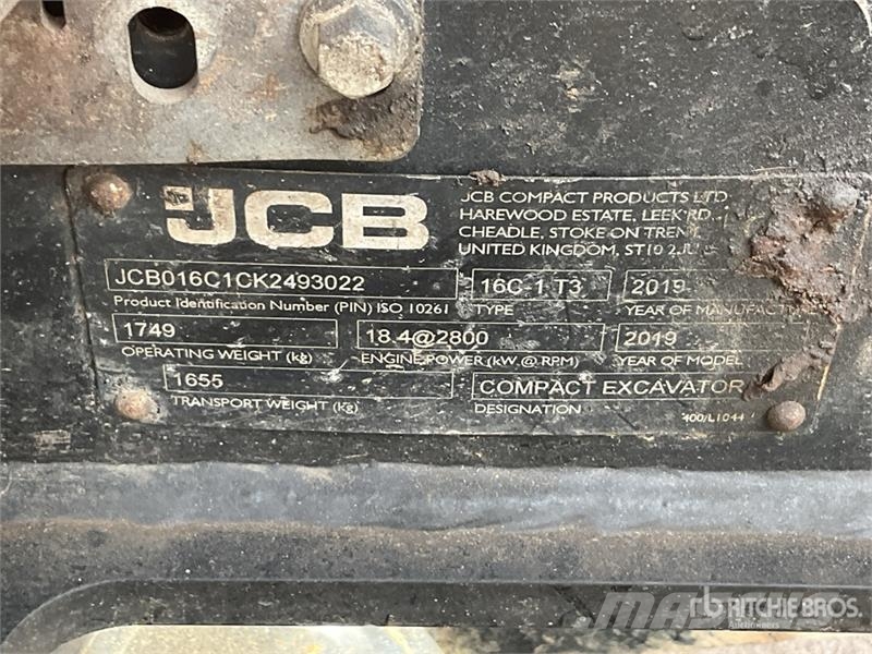 JCB 16C-1 T3 Mini Excavator Mini bageri < 7t