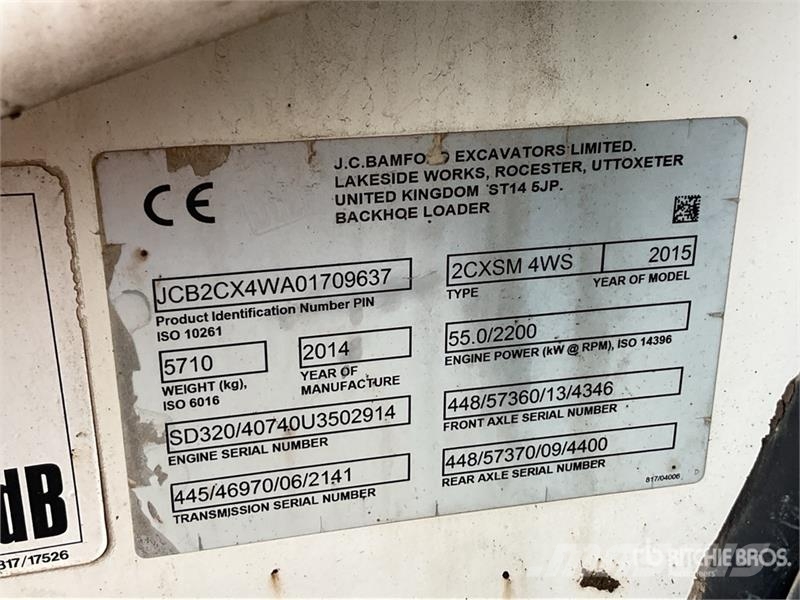 JCB 2CXSM 4WS 4x4 Backhoe Loader Rovokopači