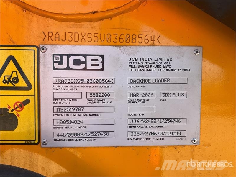 JCB 3DX Backhoe loaders
