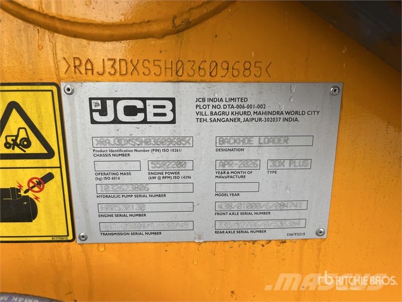 JCB 3DX Plus 4x4 Backhoe Loader (Unused) Graaf-laadcombinaties