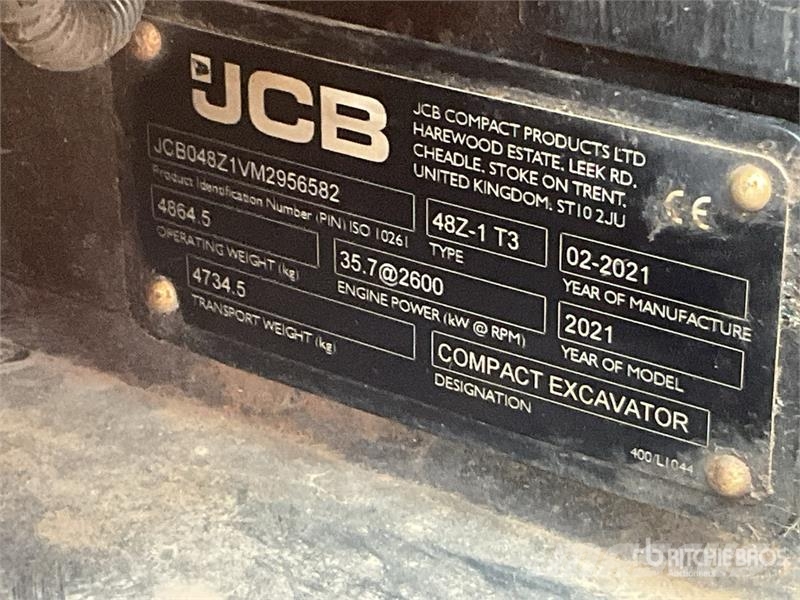 JCB 48Z-1 T3 Mini Excavator Mini rýpadlá < 7t