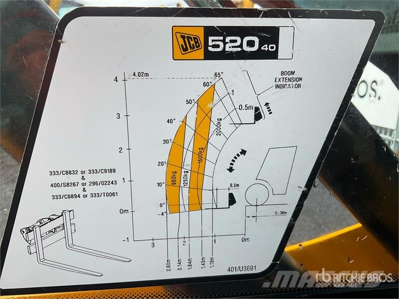 JCB 520-40 Teleskopski viličarji