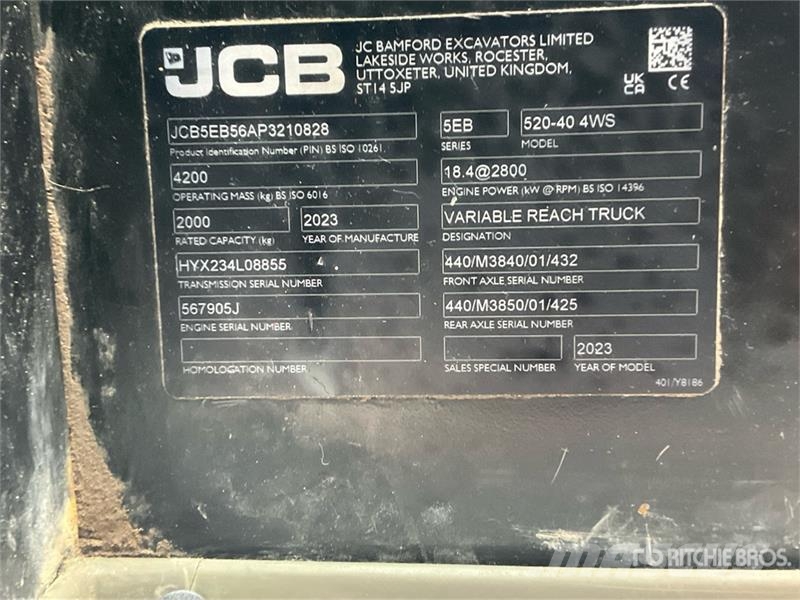 JCB 520-40 Teleskopski viličarji