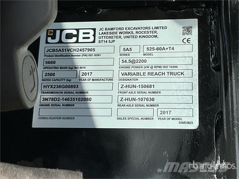 JCB 525-60 T4 AgriPlus Telehandler مناولات متداخلة