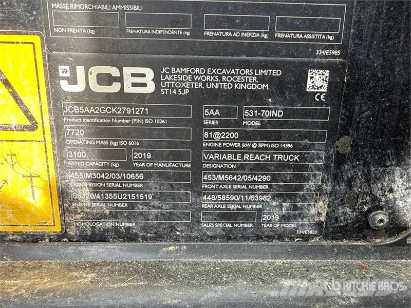 JCB 531-70 مناولات متداخلة