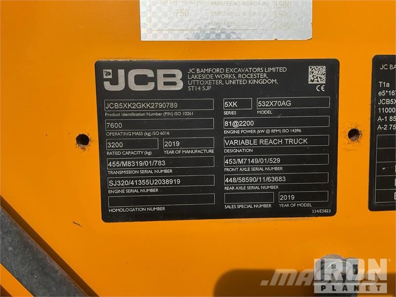 JCB 532-70 Telehandler Teleskooplaadurid