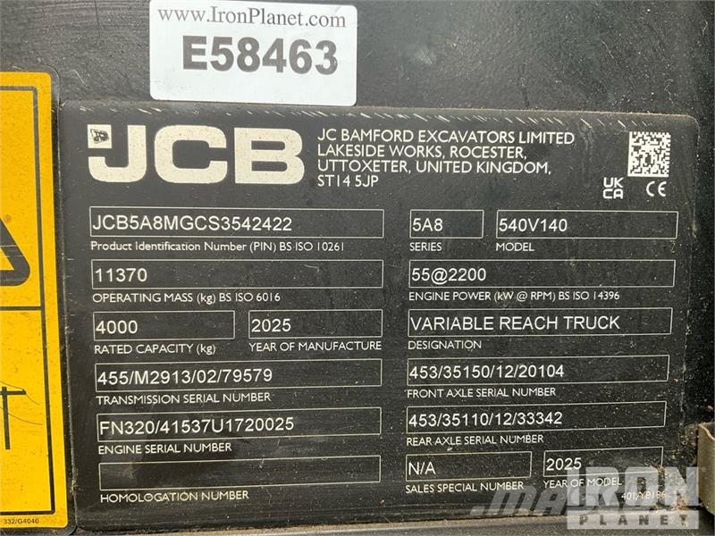 JCB 540-140 Teleszkópos rakodók