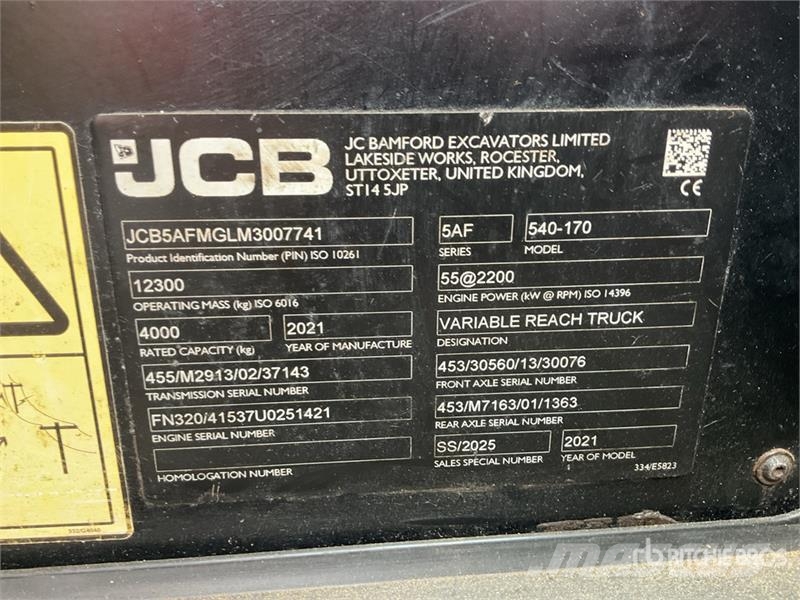 JCB 540-170 Telehandler Telescopic handlers