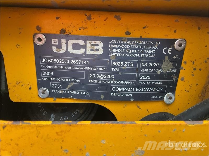 JCB 8025 Mini bagri <7t