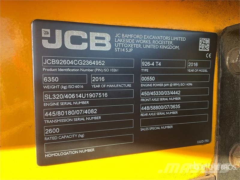 JCB 926 Rough terrain trucks