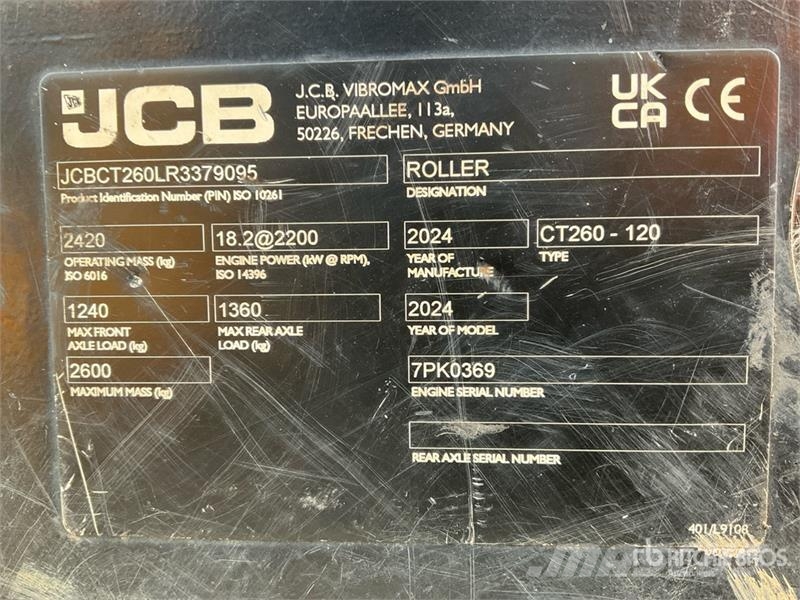 JCB CT260-120 Double Drum Roller Ikerdobos hengerek