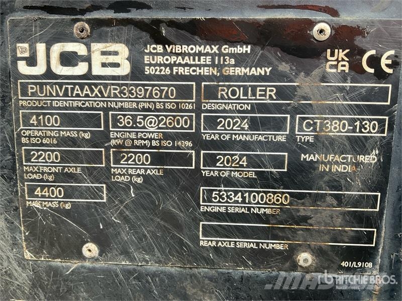 JCB CT380-135 Double Drum Roller Tvilling tromle