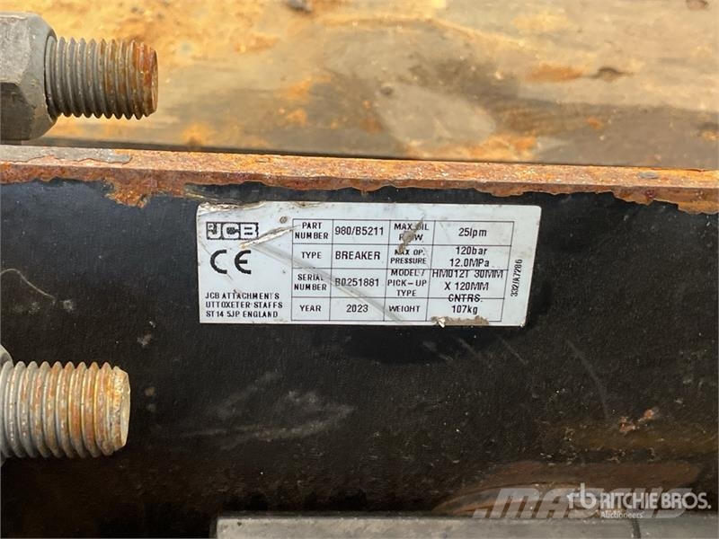 JCB HMO12T Hydraulic Breaker Iskuvasarat