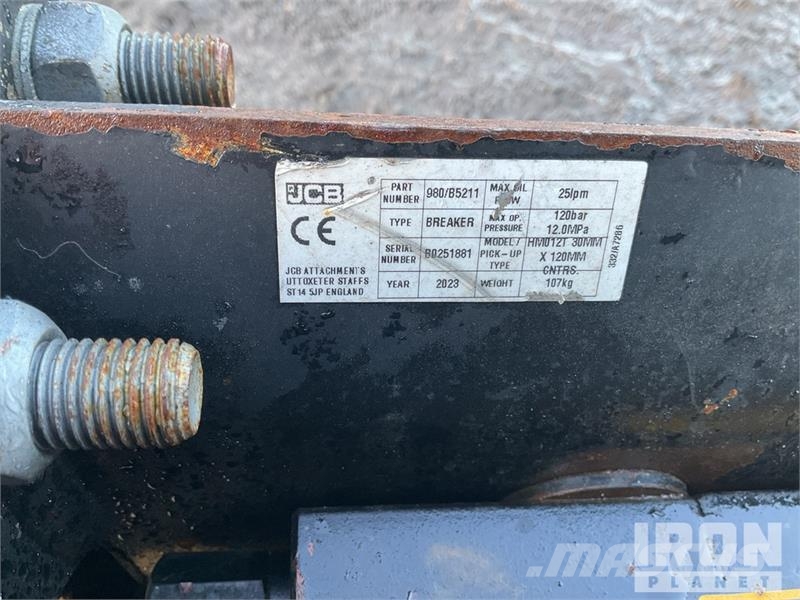 JCB Hydraulic Breaker Iskuvasarat