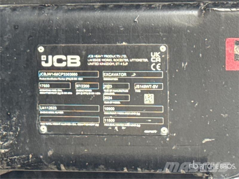 JCB JS145WT-SV Pelle Sur Pneus Wheel Excavator Escavatori gommati